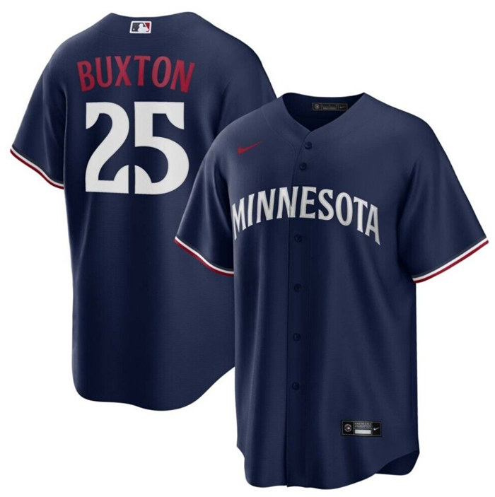 Men's Minnesota Twins #25 Byron Buxton Navy Cool Base Stitched Jersey